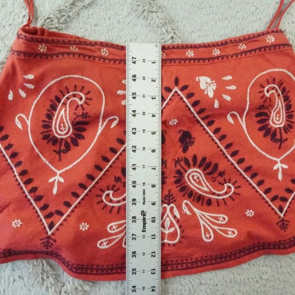 Free People Red and Black Boho Top - Picture 8 of 10